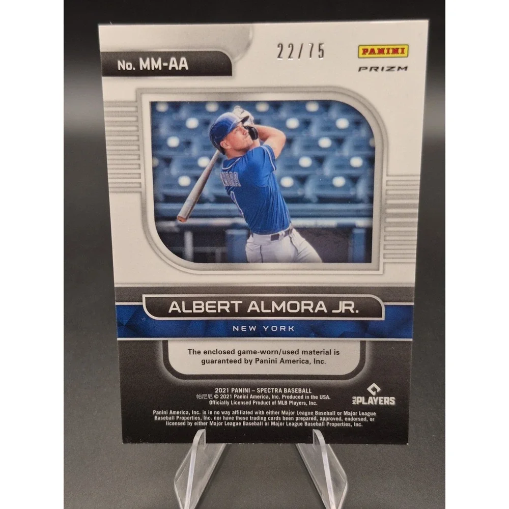 2021 Spectra Alberto Almore #MM-AA Monumental Memorabilia Hyper Prizm /75 Mets